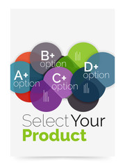 Business cover brochure design with select option diagram