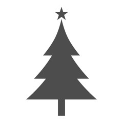 Fototapeta premium Christmas tree flat icon