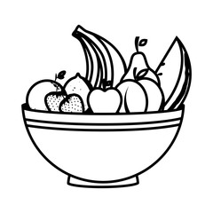 dish with healthy food isolated icon vector illustration design