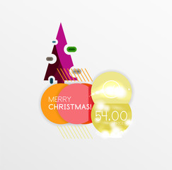 Vector Christmas label or price tag sticker