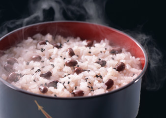 Festive red rice