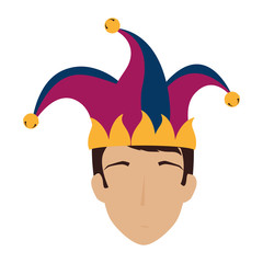 jester comic character isolated icon vector illustration design
