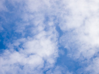 Clear blue sky with white cloud background