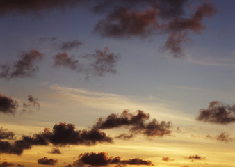 Fototapeta premium Orange colored sky