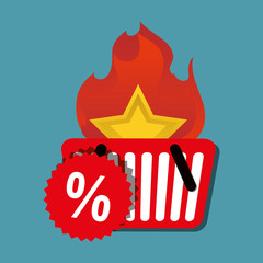hot deal basket shop discount vector illustration eps 10