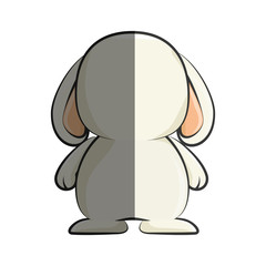 cute rabbit character kawaii style vector illustration design