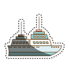 Fototapeta na wymiar cruise ship isolated icon vector illustration design