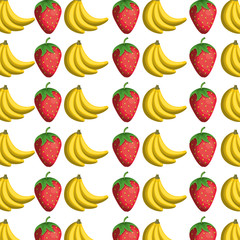 fresh fruit pattern background vector illustration design