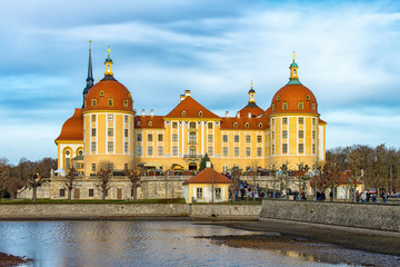 Fototapeta na wymiar The castle Moritzburg near the city Dresden