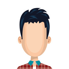 young man character icon vector illustration design