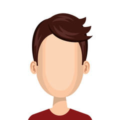 young man character icon vector illustration design
