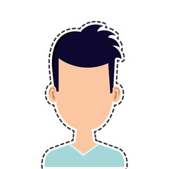 young man character icon vector illustration design
