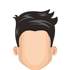 young man character icon vector illustration design