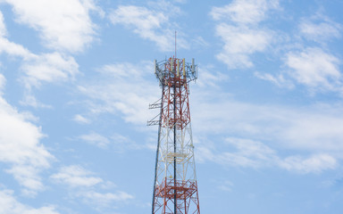 phone antenna background cloudy and sky