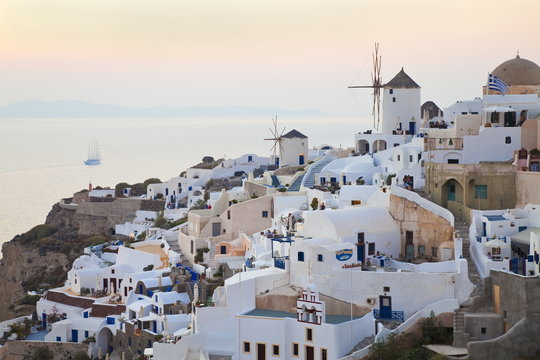 Village of Oia, Santorini (Thira), Cyclades Islands, Aegean Sea, Greek Islands, Greece