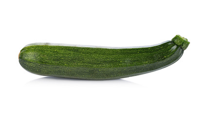 green zucchini vegetables isolated on white