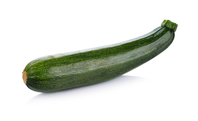 green zucchini vegetables isolated on white