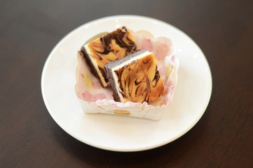 Brownie cheese cake