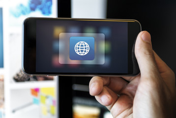 Global Icon Digital Application Concept