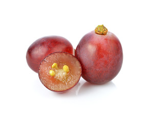 red grape isolated on white