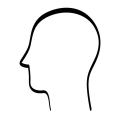 Human head silhouette icon vector illustration graphic design