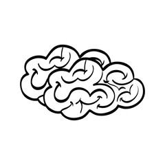 Human brain mind icon vector illustration graphic design