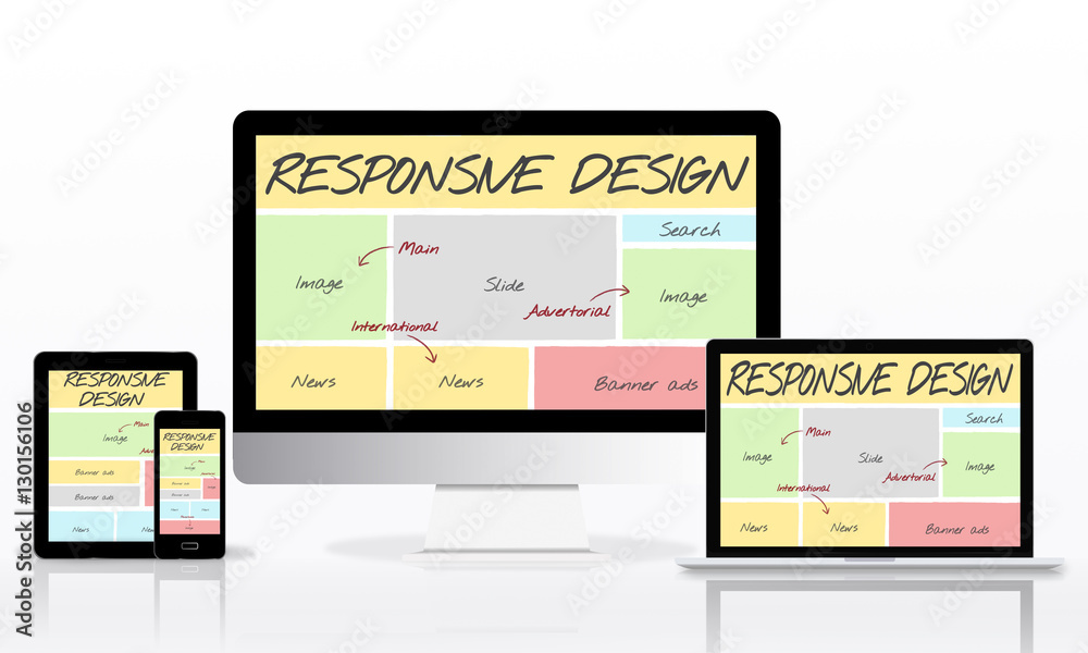 Poster responsive design layout software concept