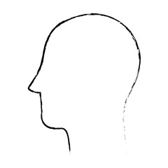Human head silhouette icon vector illustration graphic design