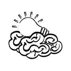 Human brain mind icon vector illustration graphic design