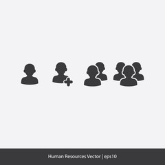 Fototapeta na wymiar Human Resources Icons