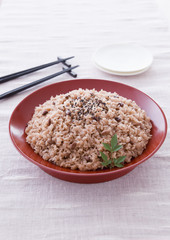 Festive red rice