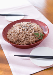 Festive red rice