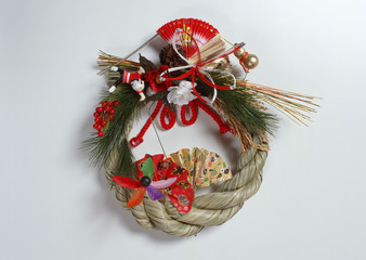 Decoration of straw rope