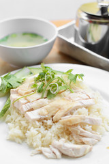 Chicken Rice and soup