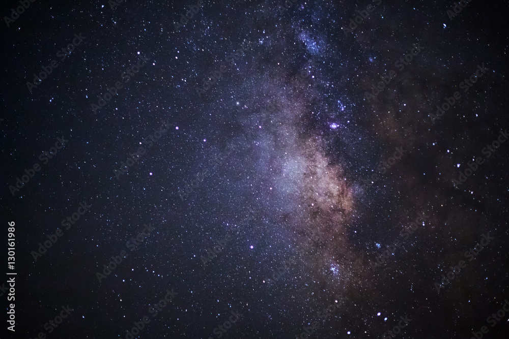 Wall mural close-up of milky way galaxy with stars and space dust in the un