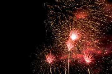 Fireworks light up the sky