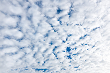 Beautiful blue sky with clouds. Nature Background. Outdoors