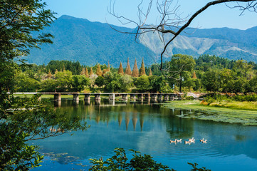Fototapeta premium The rural and river scenery