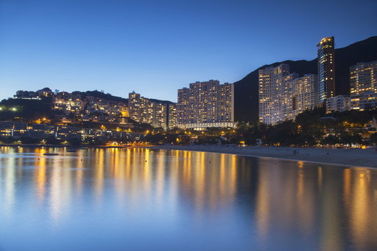 Repulse Bay at dusk, Hong Kong Island, Hong Kong, China