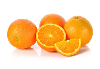 Orange fruit isolated on white background