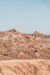 Fototapeta na wymiar Dunes of Moon Valley in Atacama Desert, Chile