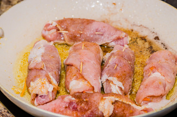 roll, cooking, lunch, process, exclusive, own, home, kitchen, food, raw, juicy, tasty, carrots, cooked