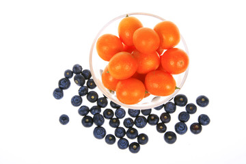 Blueberry kiwi strawberries and oranges