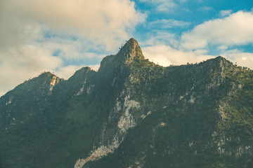 The beautiful landscape of Chiang Dao mountain the 3rd highest mountain (2,175 metres) in Chiangmai...