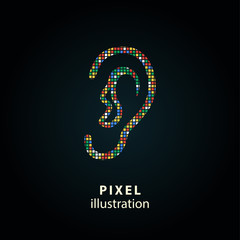 Ear - pixel illustration.