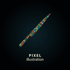 Knife - pixel illustration.