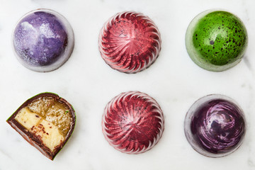 Set of various hand-made candies