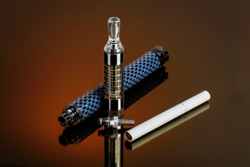 Electronic cigarette (vape) in the sorted look against a dark background.