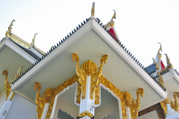 Thai traditional art on ceiling of temple,Thailand.
