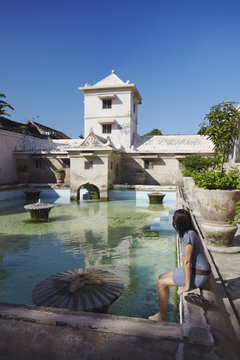 Woman at Taman Sari (Water Castle), Yogyakarta, Java, Indonesia